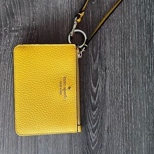 Kate Spade Mustard Textured Wristlet